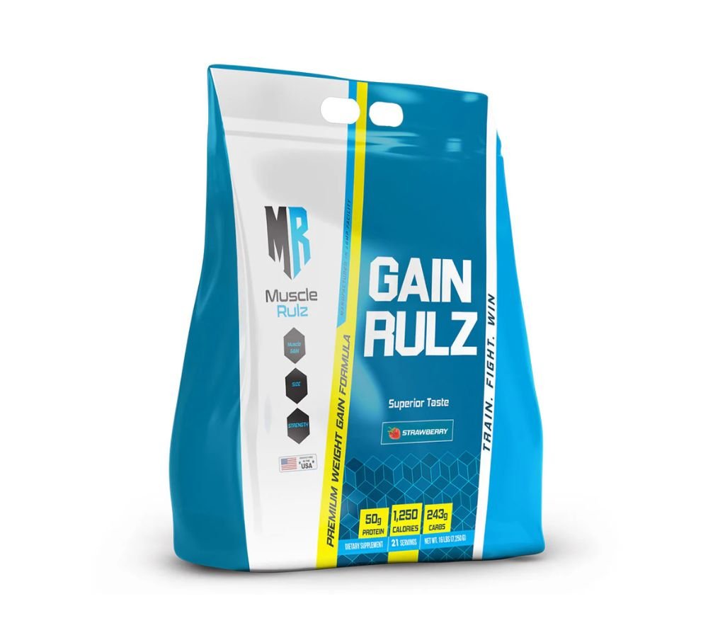Muscle Rulz Gain Rulz 1250 Calories Per Serving, Mass Gainer 16Lb