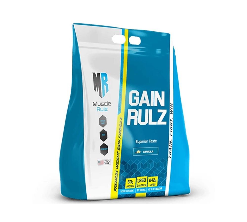 Muscle Rulz Gain Rulz 1250 Calories Per Serving, Mass Gainer 8Lb