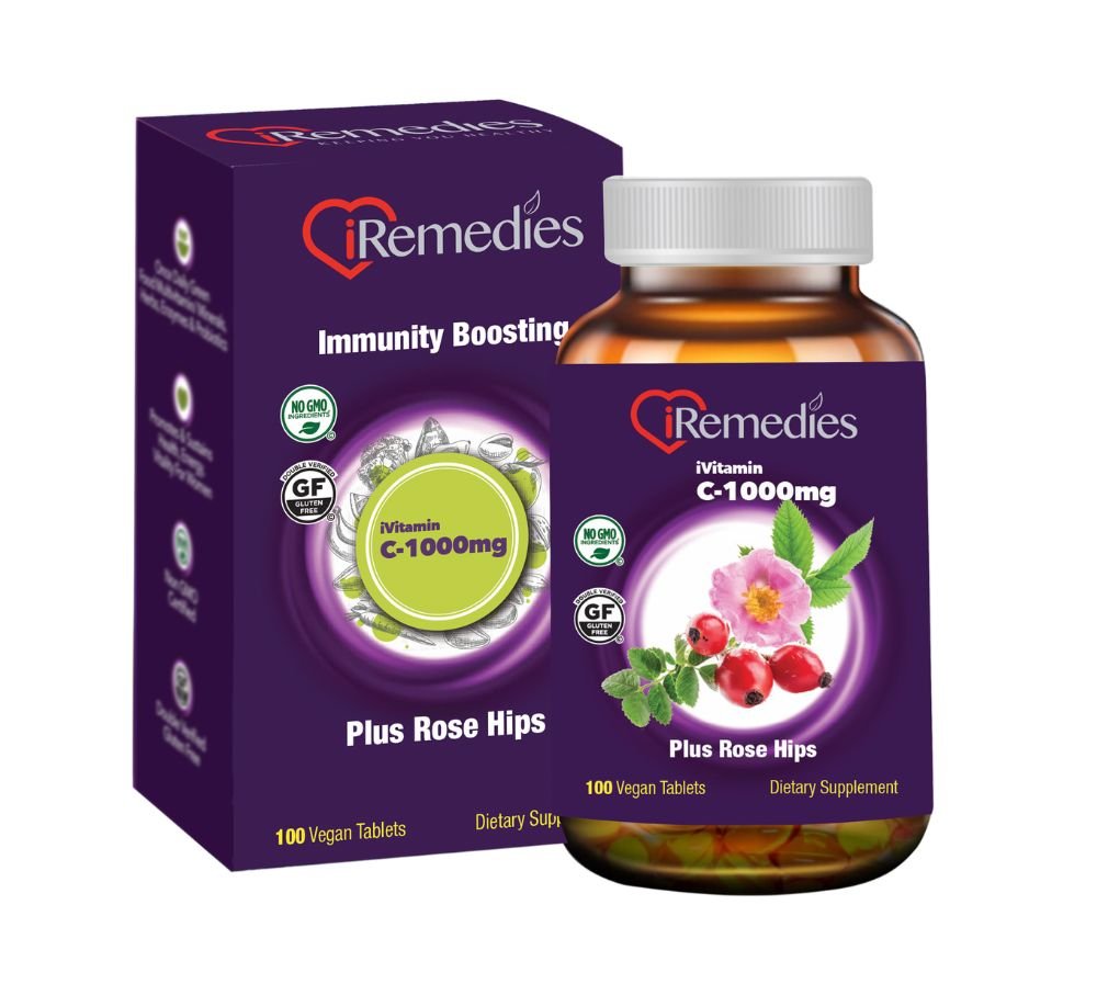 iremedies Vitamin C 1000Mg Tablets Plus Rose Hips 100Servings