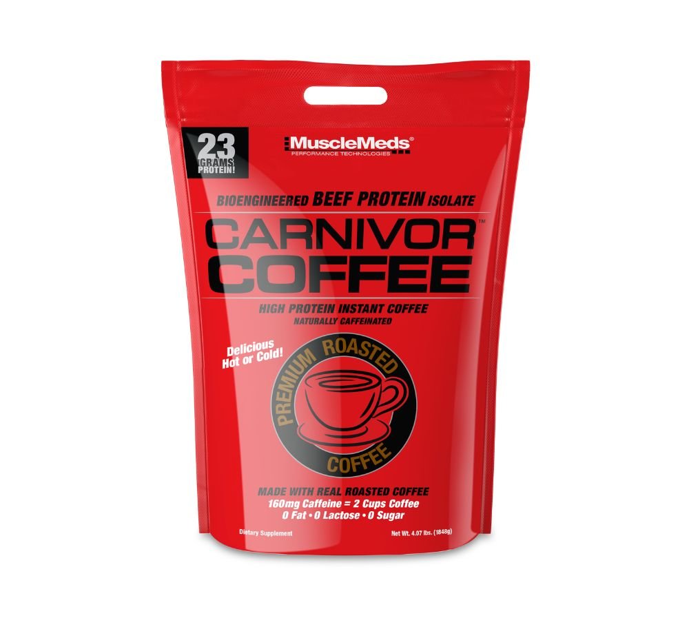 MuscleMeds Carnivor High Protein Coffee Naturally Caffeinated Energy Boost 4lb