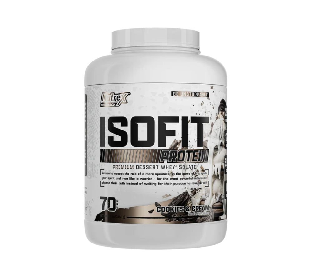 Nutrex Reaserch IsoFit Gold Standard 100% Whey Protein Isolate Powder 5Lb