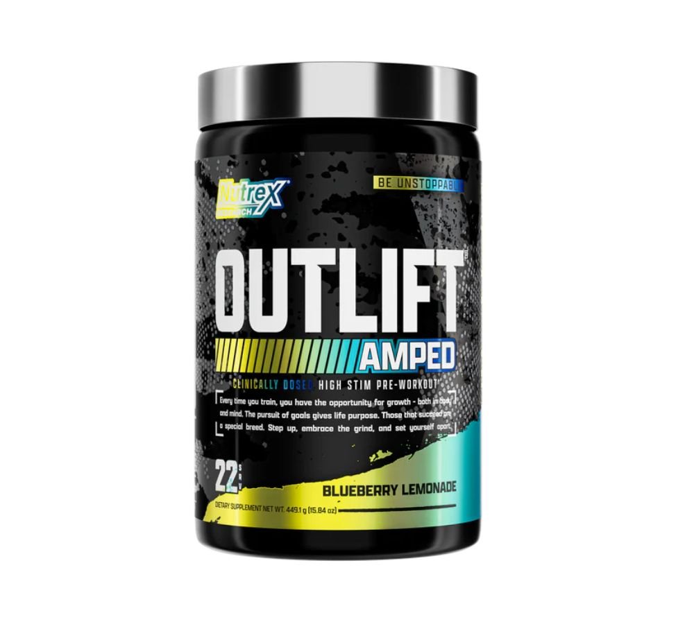 Nutrex Research Outlift Amped Clinically Dosed High-stim Pre-workout 22 Servings