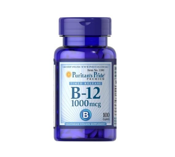 Puritan's Pride Vitamin B-12 1000mcg Timed Release 100 Caplets