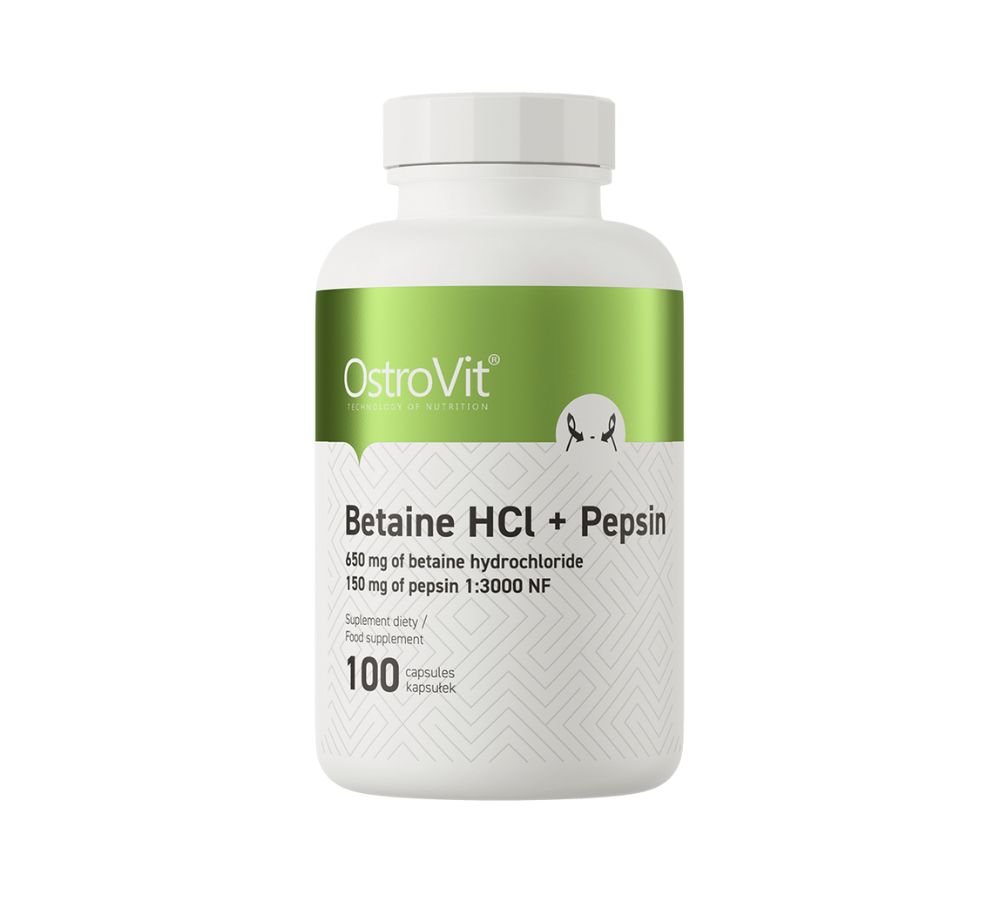 OstroVit Betaine HCl + Pepsin 100 capsules