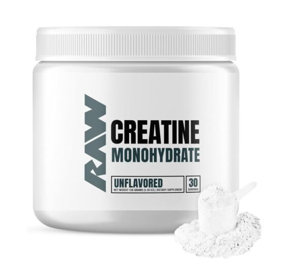 RAW Nutrition Creatine Monohydrate Powder Unflavored 30 Servings