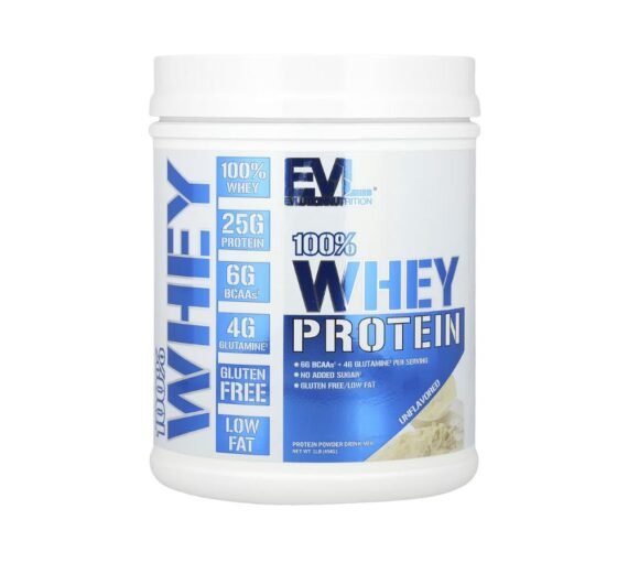 EVLution Nutrition 100% Whey Protein Unflavored 1 lb (454 g)