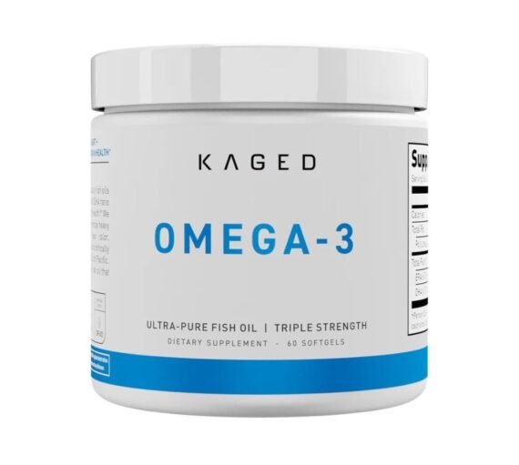 KAGED MUSCLE Omega 3 Fish Oil Supplements 60 Soft Gels