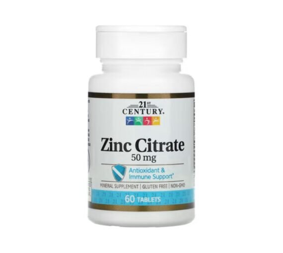 21st Century, Zinc Citrate, 50 mg, 60 Tablets
