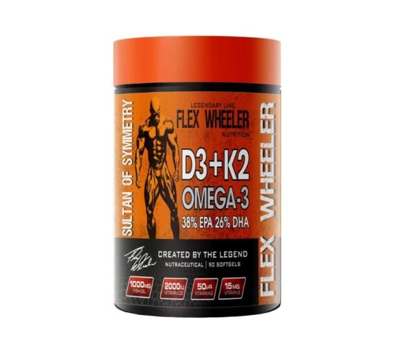 Flex Wheeler Nutrition Omega 3 D3+k2 | 90 Softgel, 45 Serving