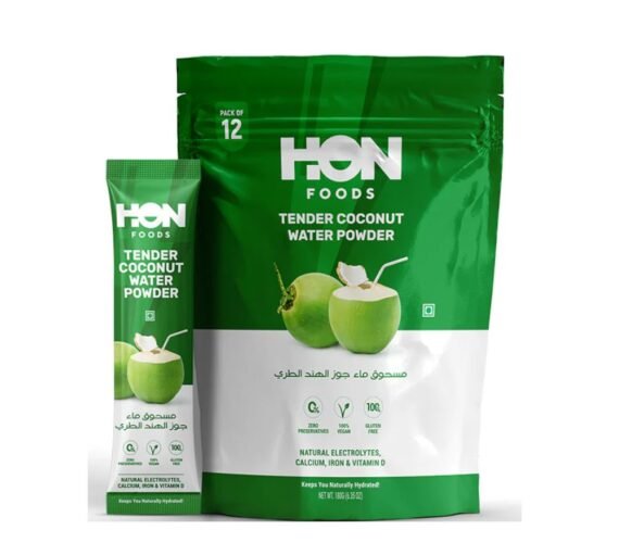 Tender Coconut Water Powder with Natural Electrolytes for Hydration & Healthy Skin (Pack of 12 Sachet)