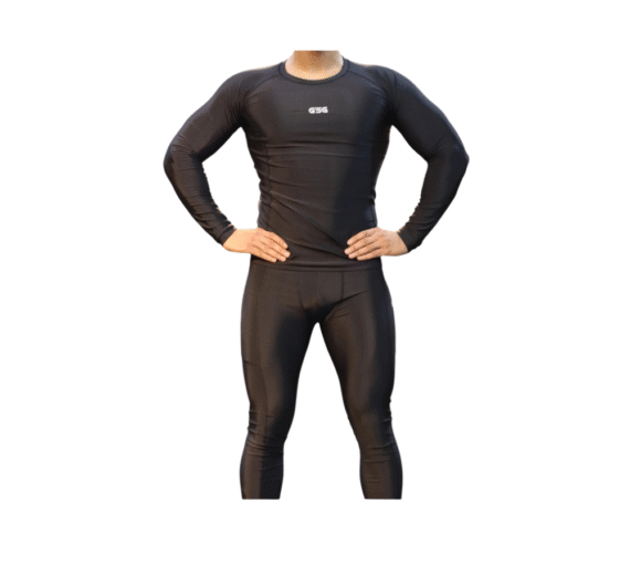 GSG Compression Shirt - Black & Grey | High-Performance Gym Wear