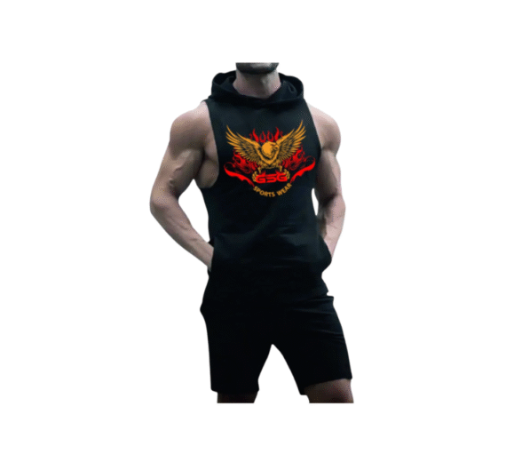 GSG Sleeveless Gym Hoodie – Bold Design for UAE Athletes