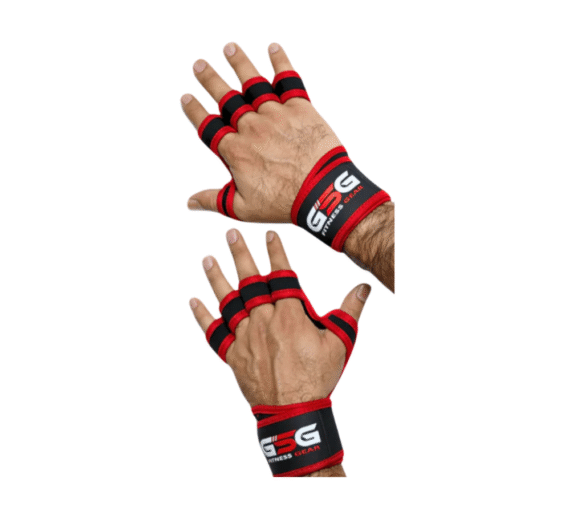 Breathable Workout Gloves - Black & Red