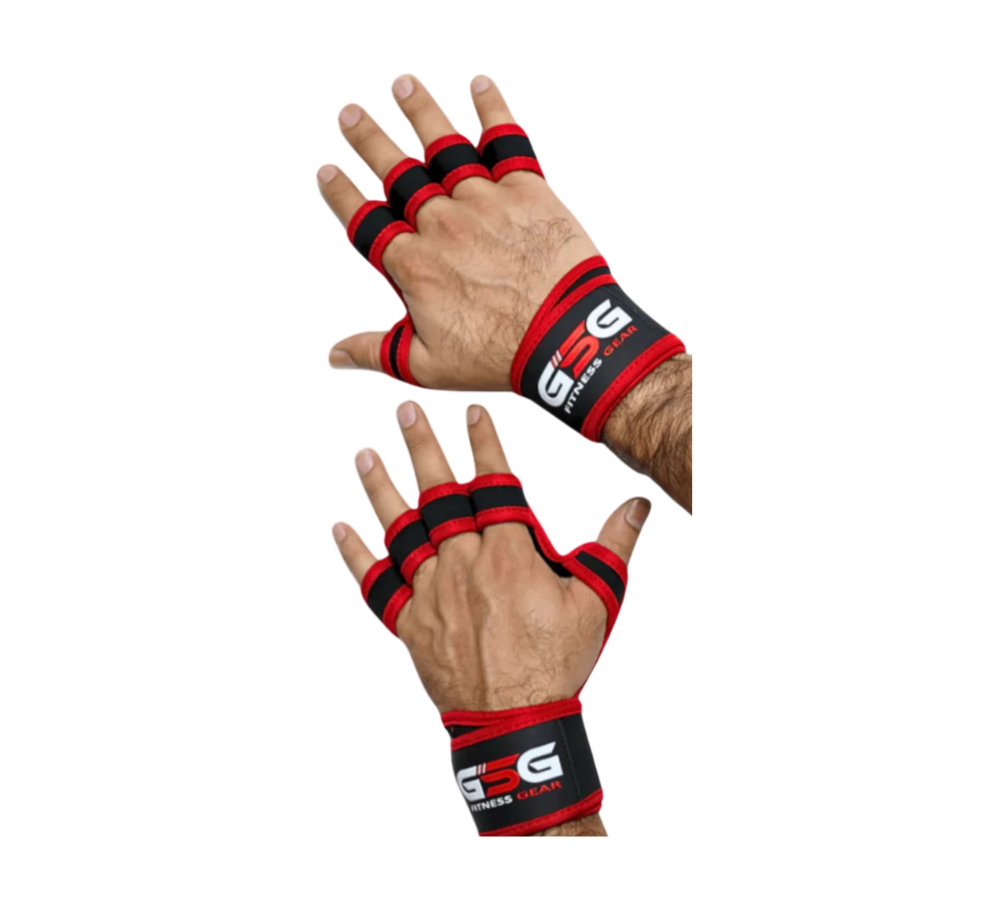 Breathable Workout Gloves - Black & Red