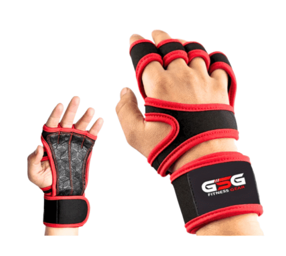 Fitness Workout Gloves - Black & Red