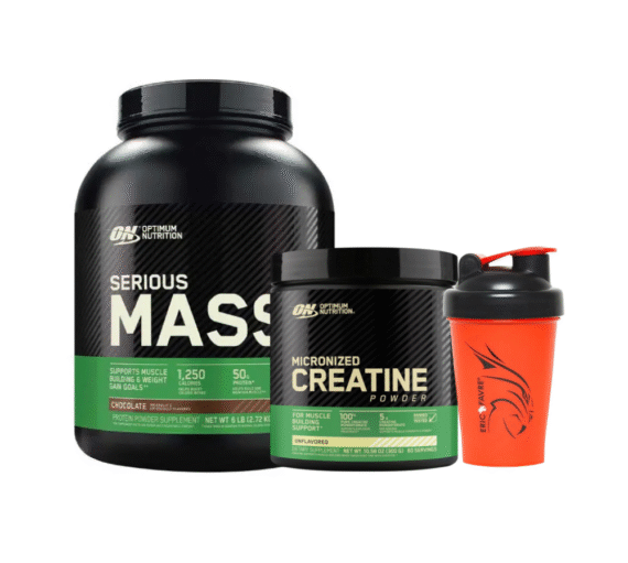 Optimum Nutrition Serious Mass + Optimum Nutrition Creatine+ Shaker