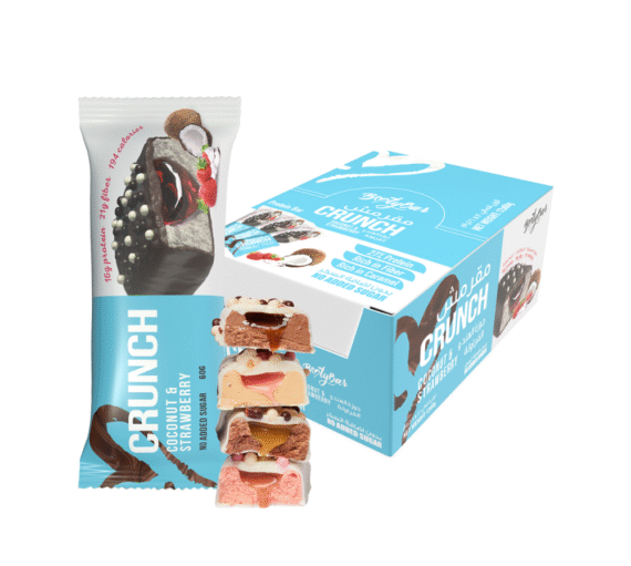 BootyBar Crunch Coconut & Strawberry Protein Bar 60g (Box of 12)
