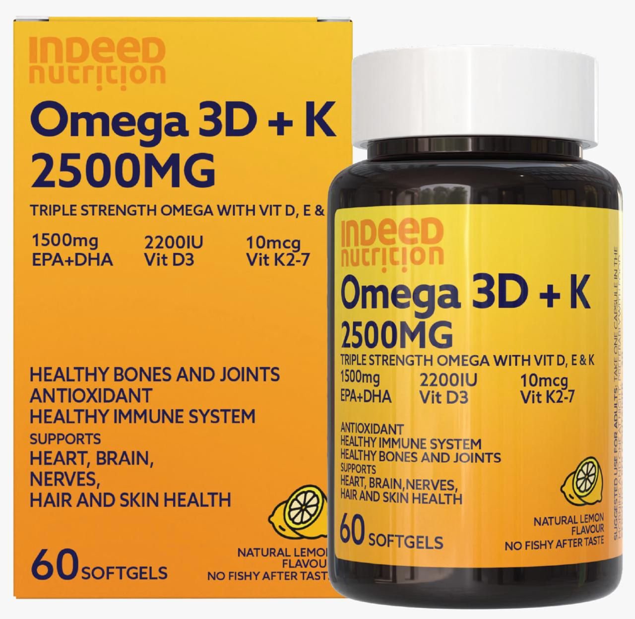 Omega3 3D+K 2500mg Softgel 60s