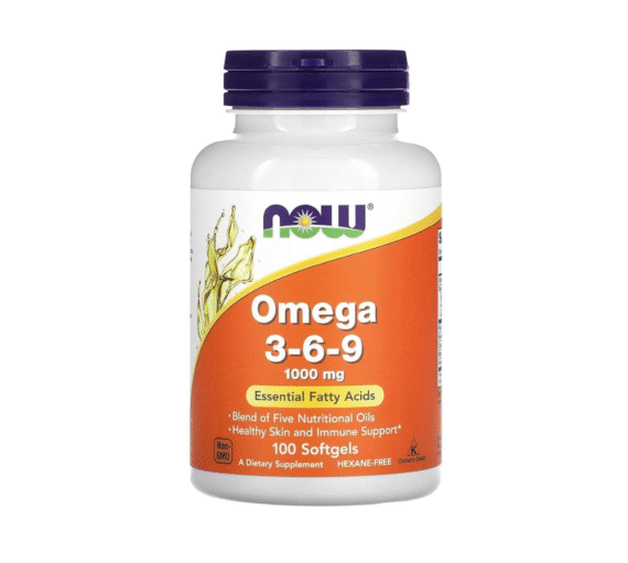 Now Foods Omega 3-6-9 Vitamin, 1000 Mg 100 Softgels