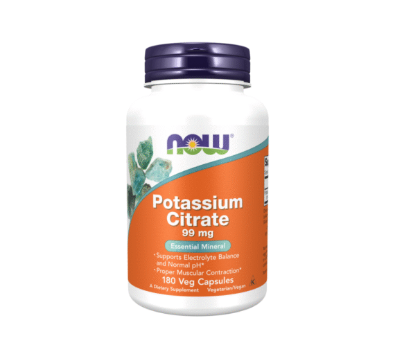 NOW Foods Potassium Citrate 99 mg – 180 Veg Capsules