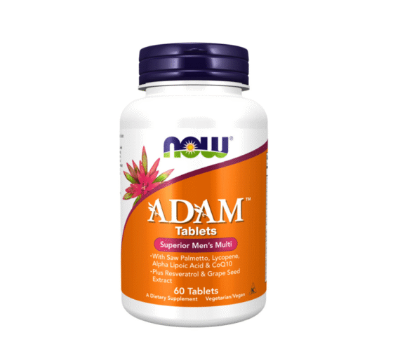 Now Adam, 60 Tablets, With Saw Palmetto, Lycopene, Alpha Lipoic Acid & CoQ10