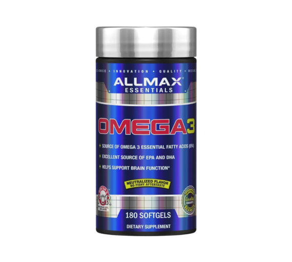 Allmax Nutrition Omega 3 Ultra-Pure Fish Oil Concentrate, 180 Capsule