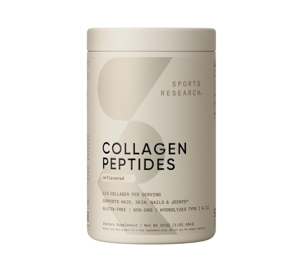 Sports Research Grass-Fed Collagen Peptides Unflavored 1LB